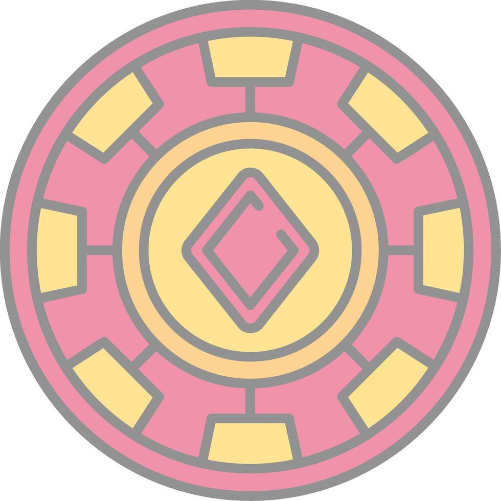 Chip Line Filled Light Icon vector