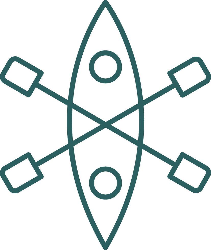 Kayak Line Gradient Icon vector