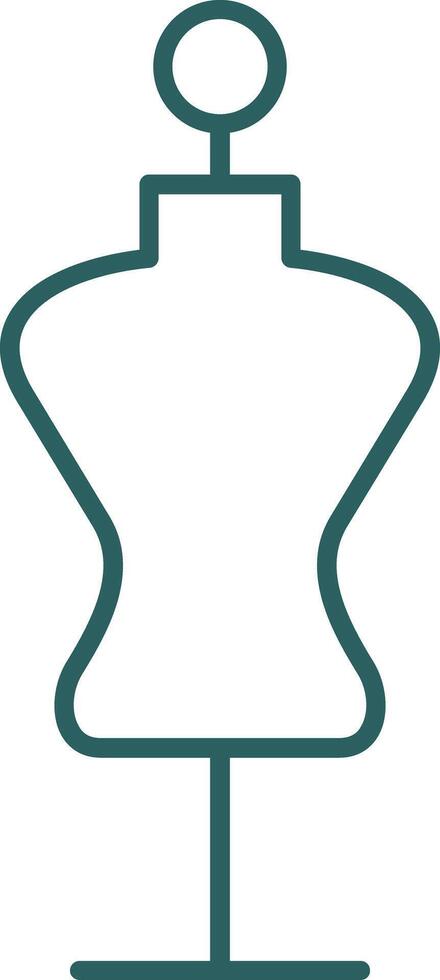 Mannequin Line Gradient Icon vector