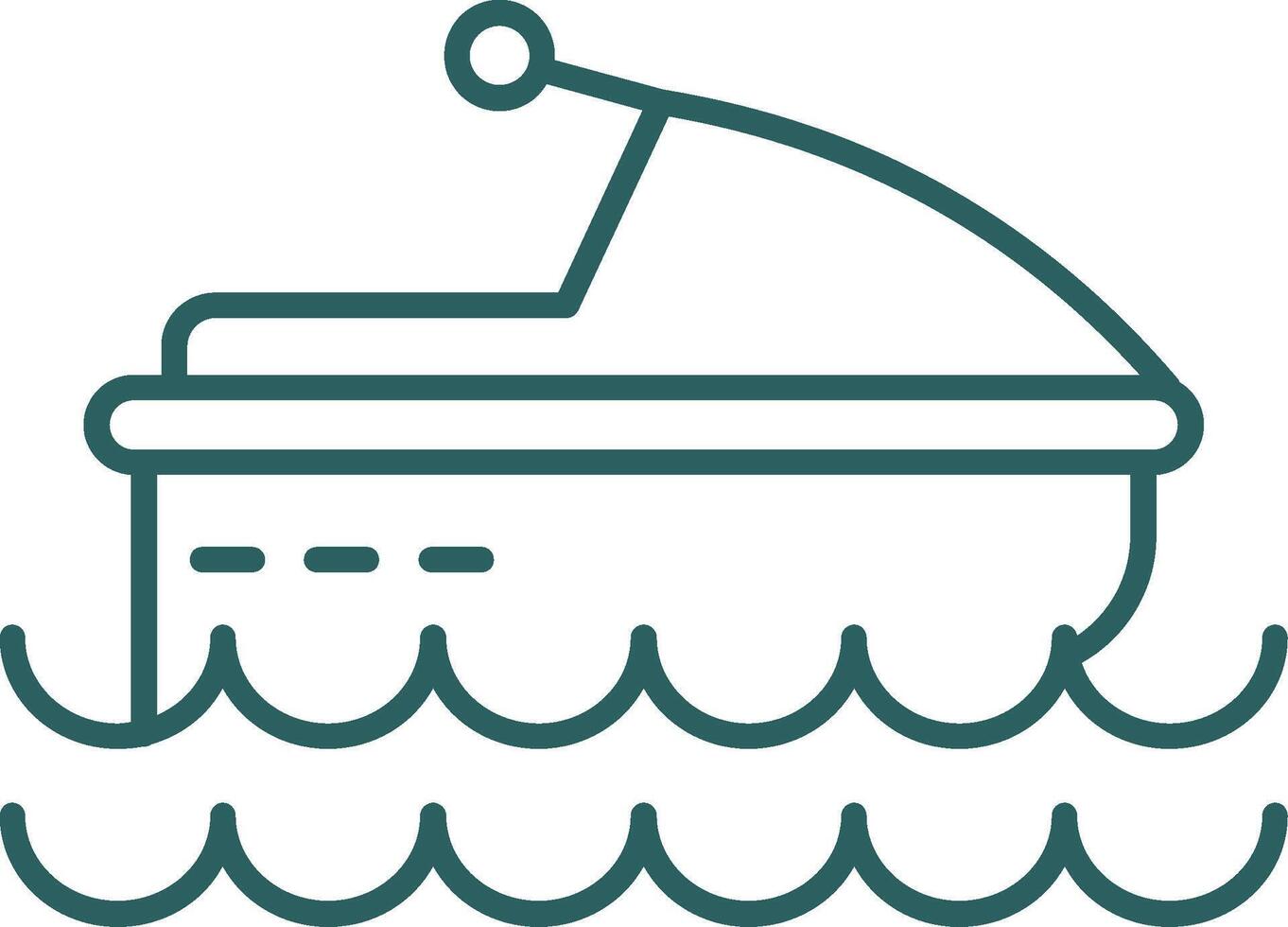 Jet Ski Line Gradient Icon vector