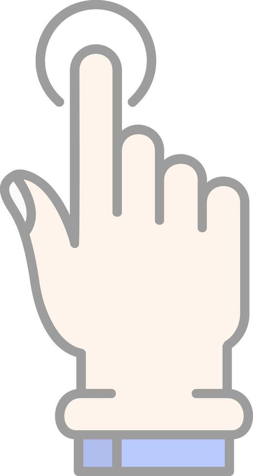 Tap Line Filled Light Icon vector