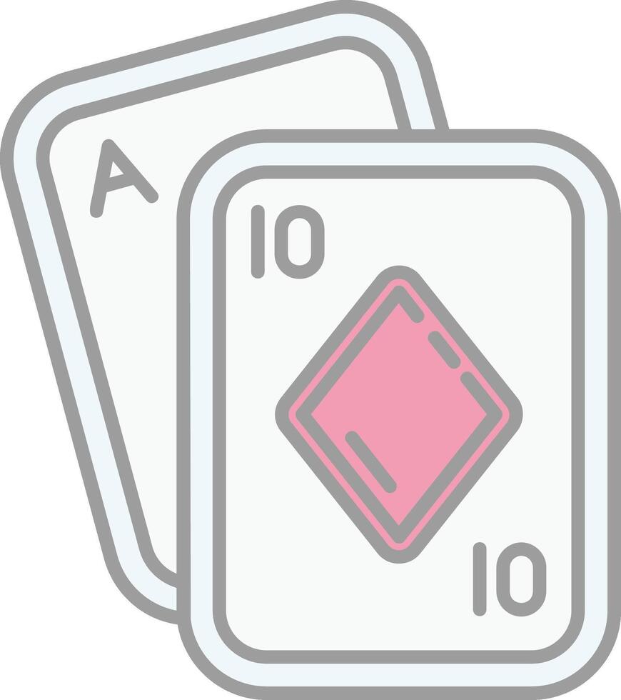 Poker Line Filled Light Icon vector