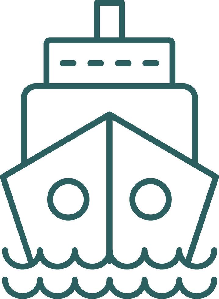 Ship Line Gradient Icon vector
