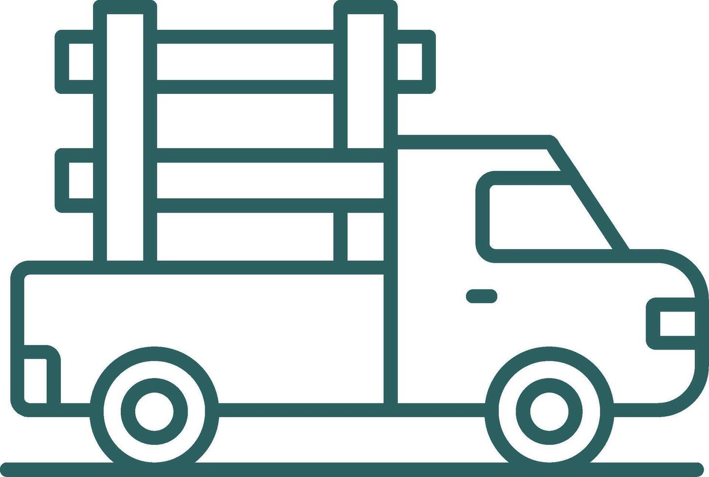 Pickup Truck Line Gradient Icon vector