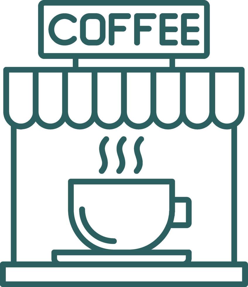 Coffee Line Gradient Icon vector