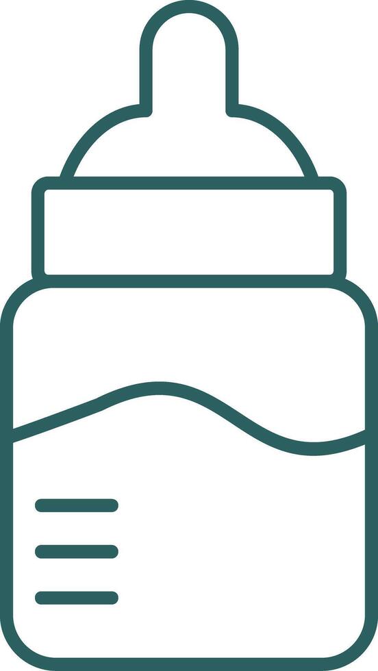 Baby Bottle Line Gradient Icon vector