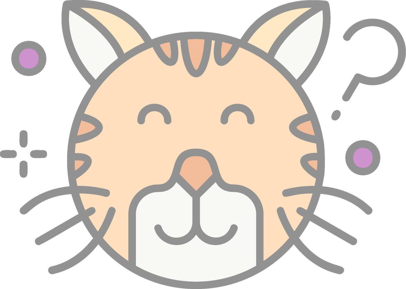 Thinking Line Filled Light Icon vector