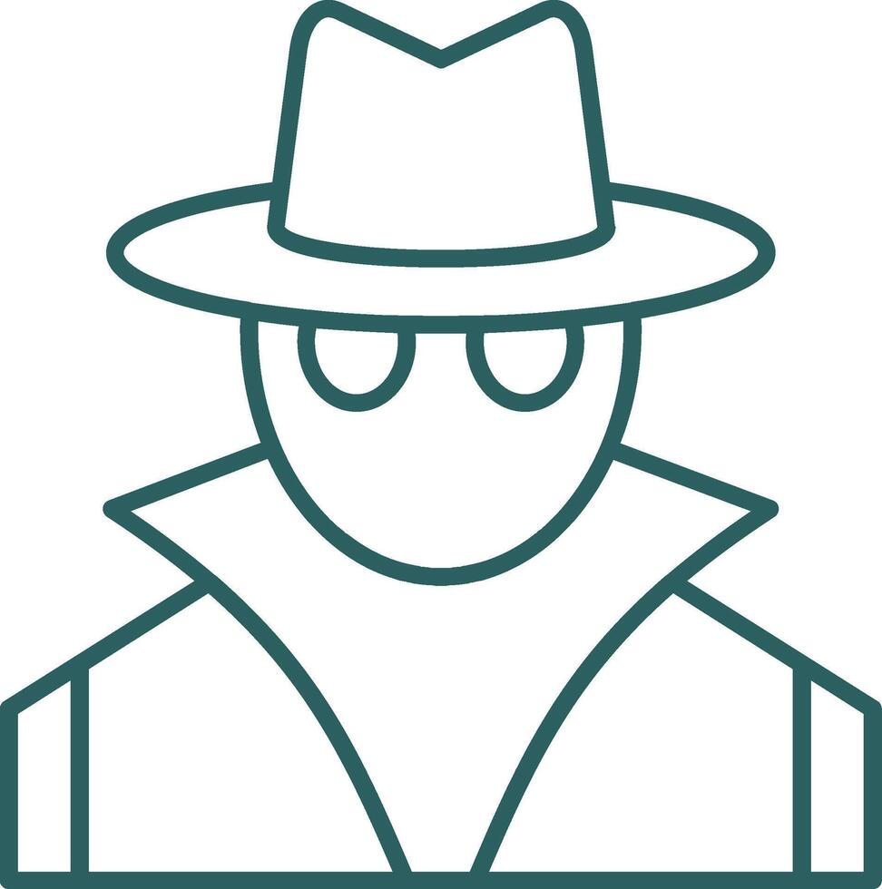 Spy Line Gradient Icon vector