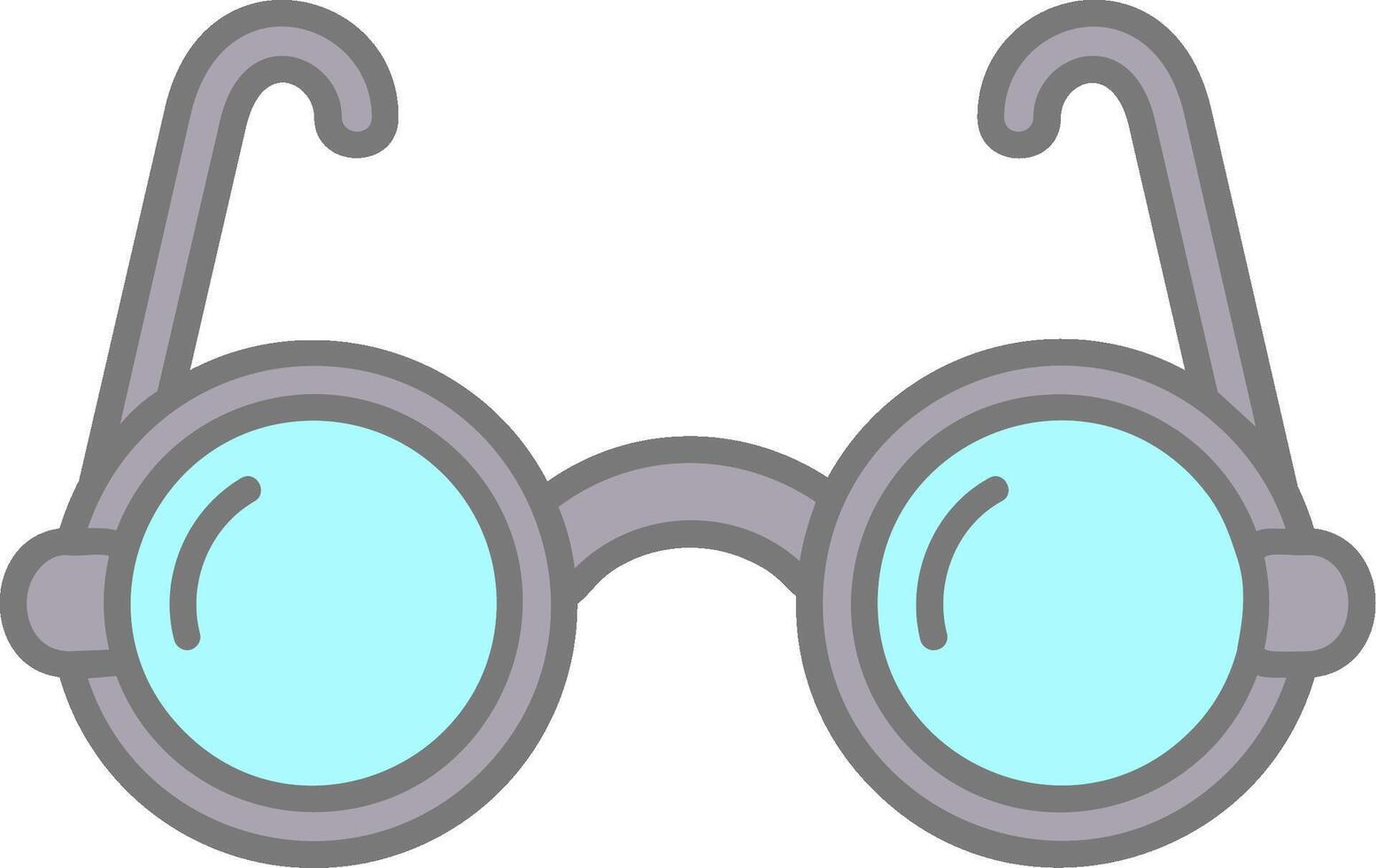 Eyeglasses Line Filled Light Icon vector