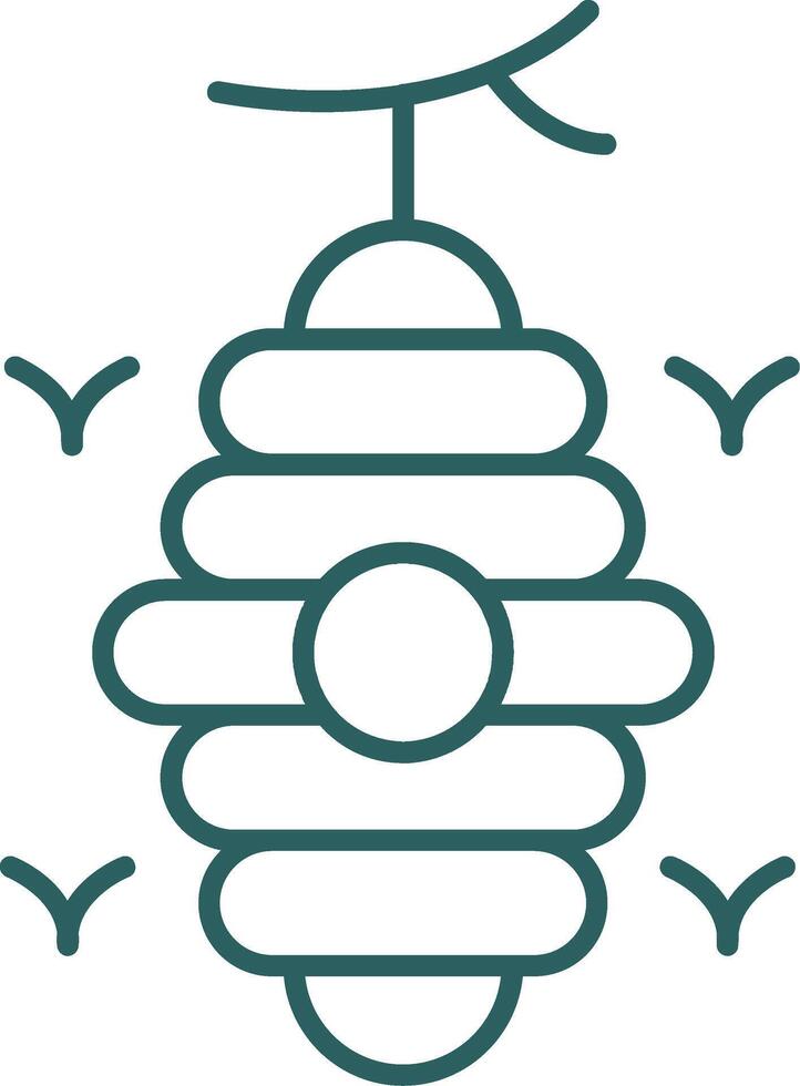 Beehive Line Gradient Icon vector