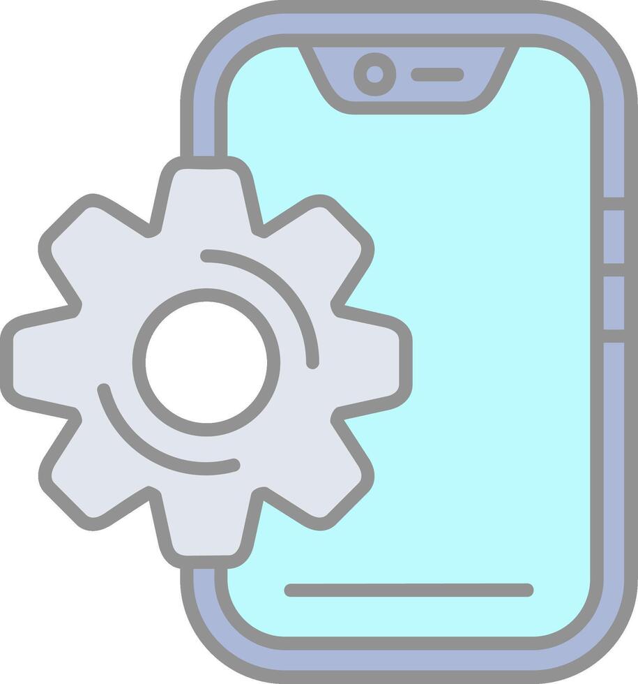 Setting Line Filled Light Icon vector