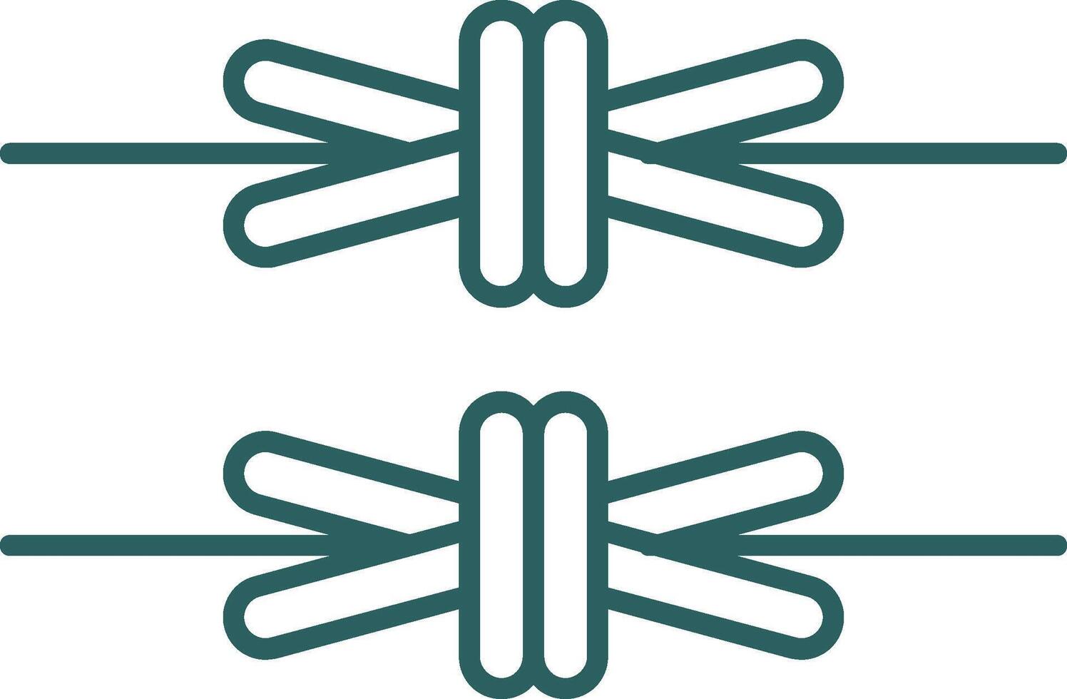 Barbed Wire Line Gradient Icon vector