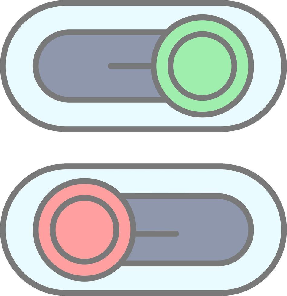 Switch Line Filled Light Icon vector