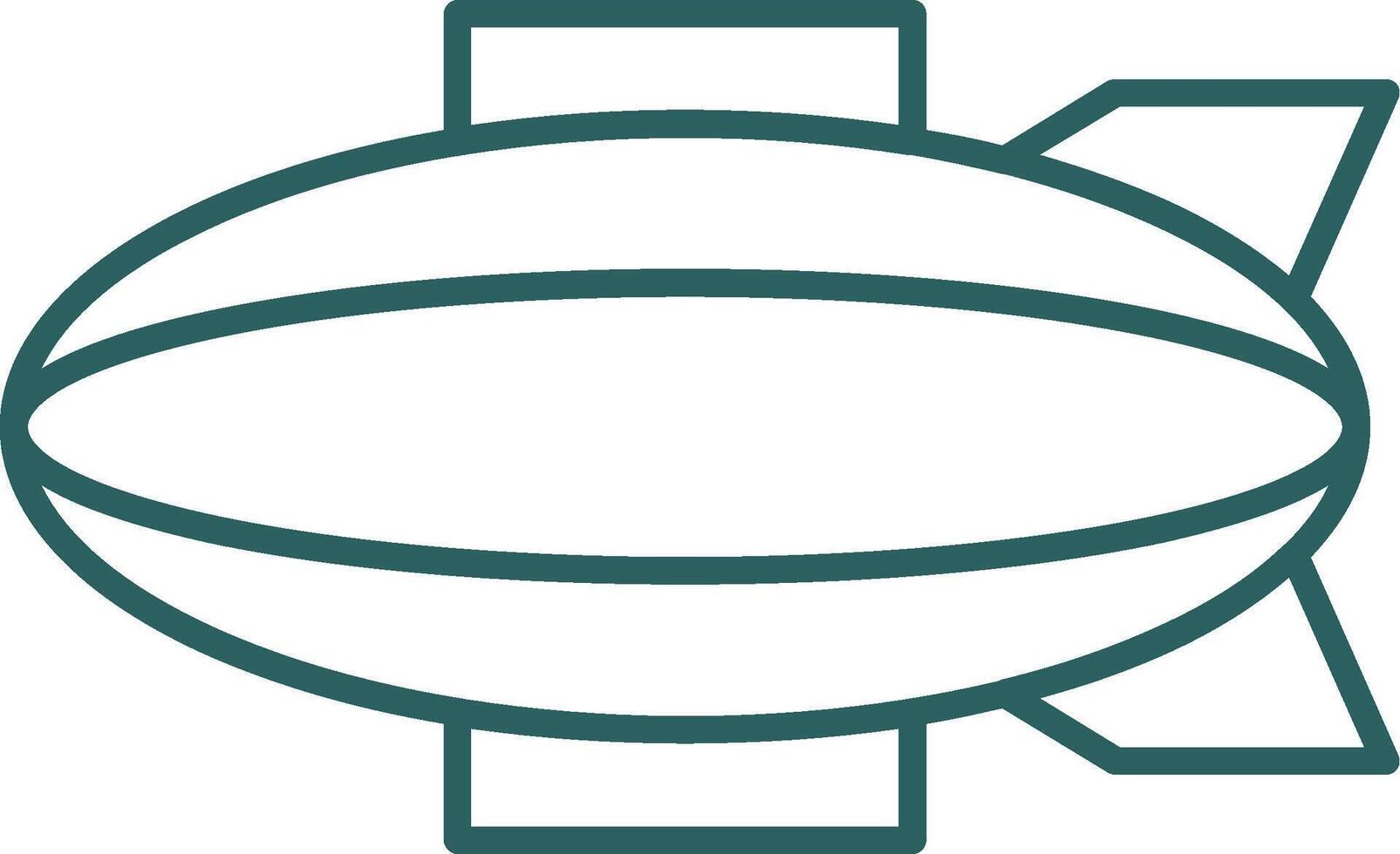 Blimp Line Gradient Icon vector