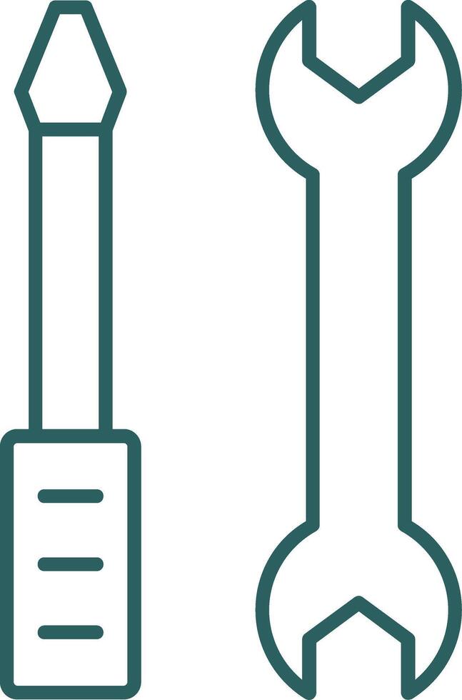 Repair Services Line Gradient Icon vector