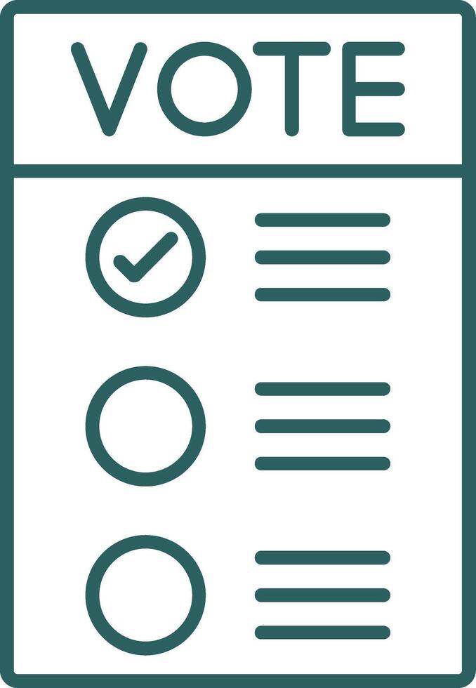 Number of vote Line Gradient Icon vector