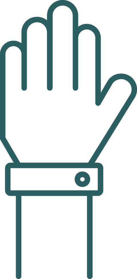Raise Hand Line Gradient Icon vector
