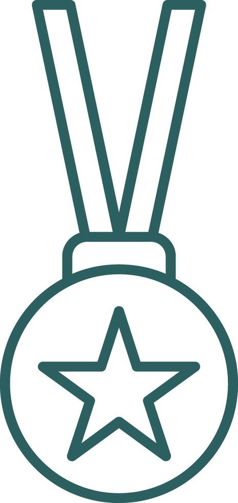 Medal Line Gradient Icon vector