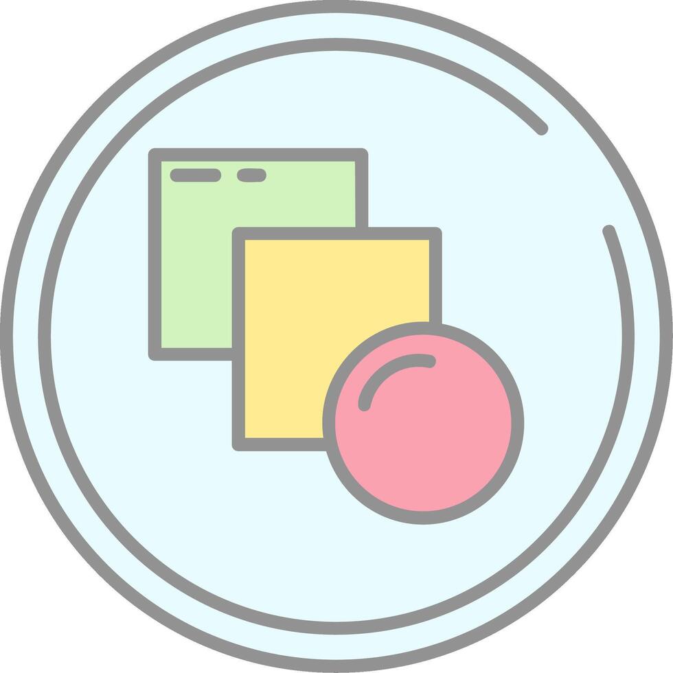 Blend Line Filled Light Icon vector