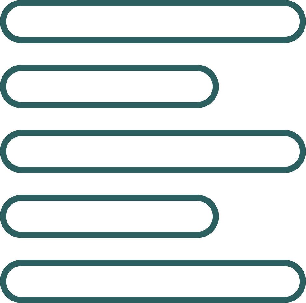 Horizontal Left Align Line Gradient Icon vector