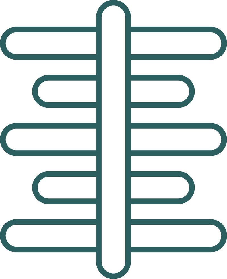 Center Align Line Gradient Icon vector