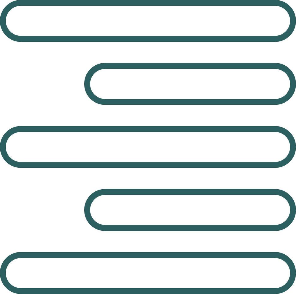 Horizontal Right Align Line Gradient Icon vector