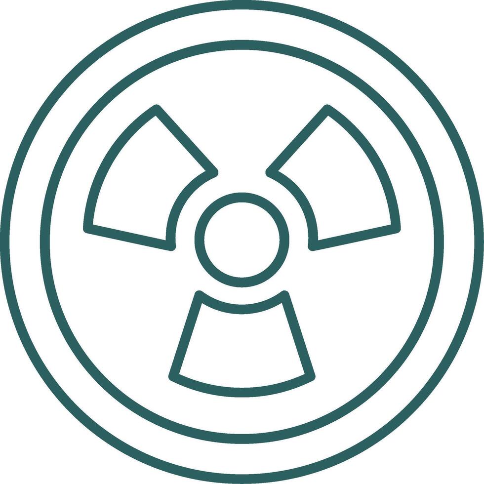Nuclear Line Gradient Icon vector