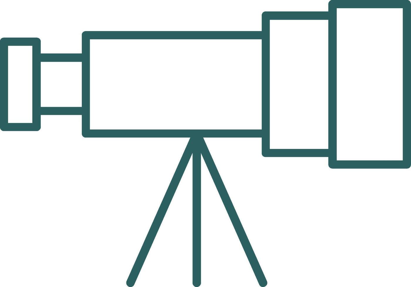 Telescope Line Gradient Icon vector