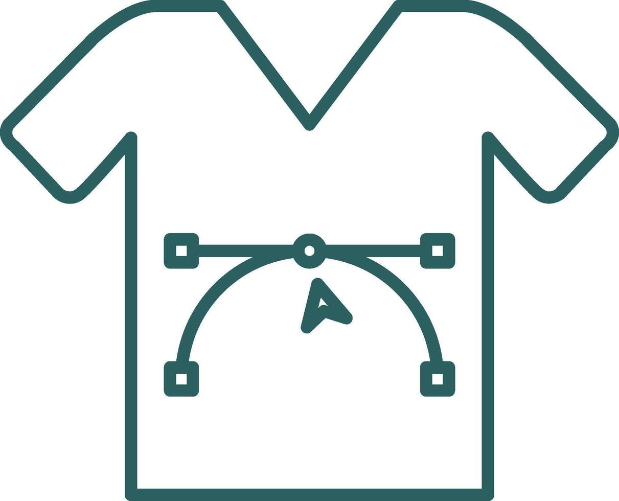 Shirt Design Line Gradient Icon vector