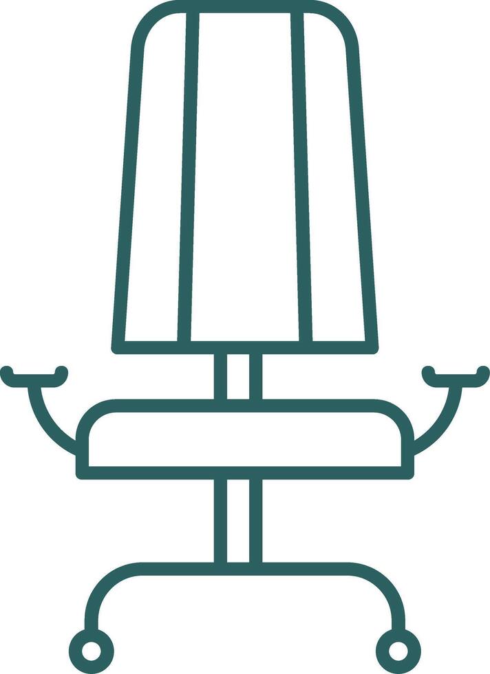 Armchair Line Gradient Icon vector