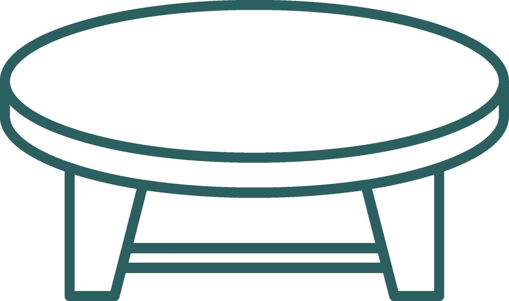 Coffee Table Line Gradient Icon vector