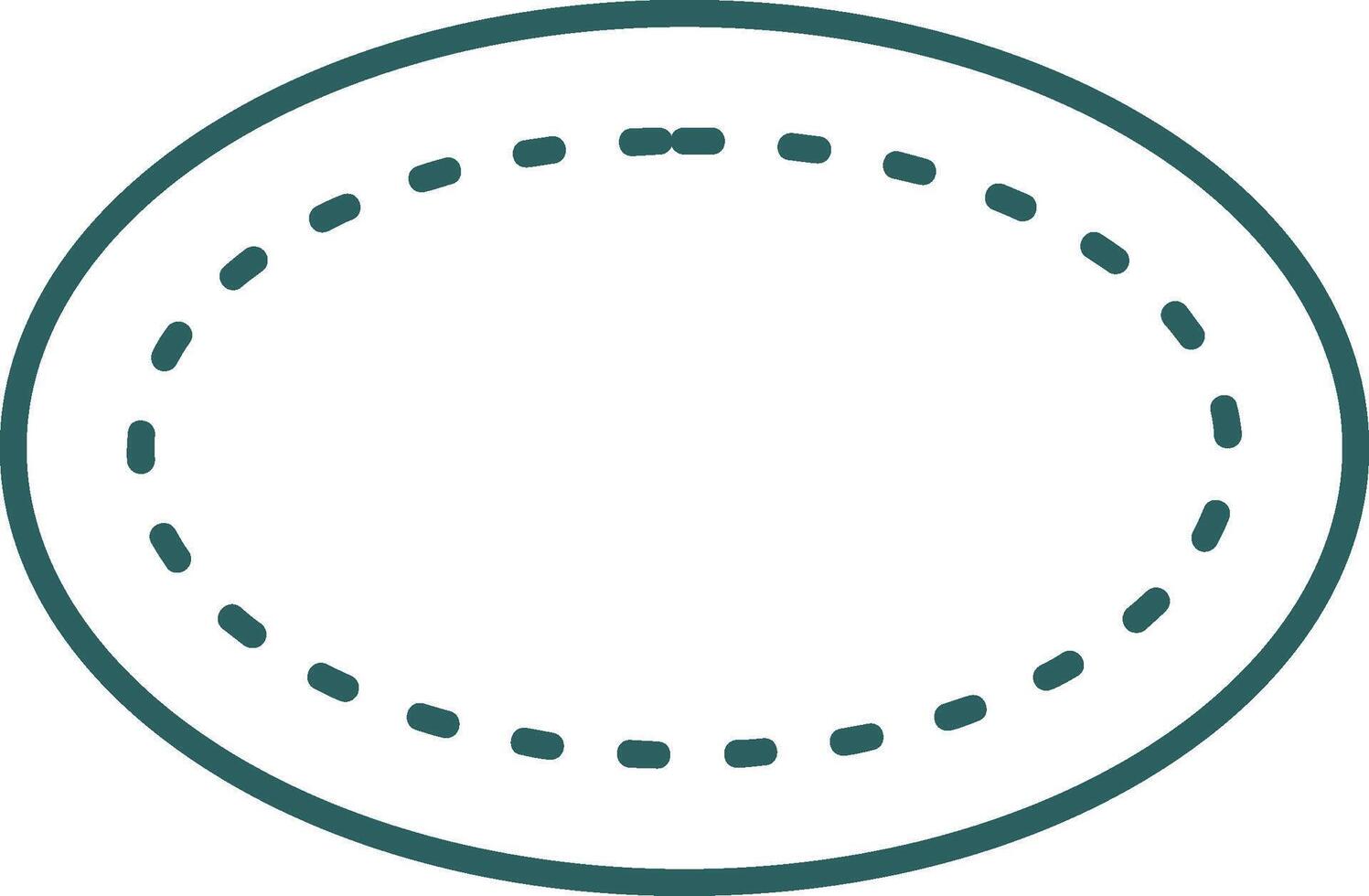 oval línea degradado icono vector