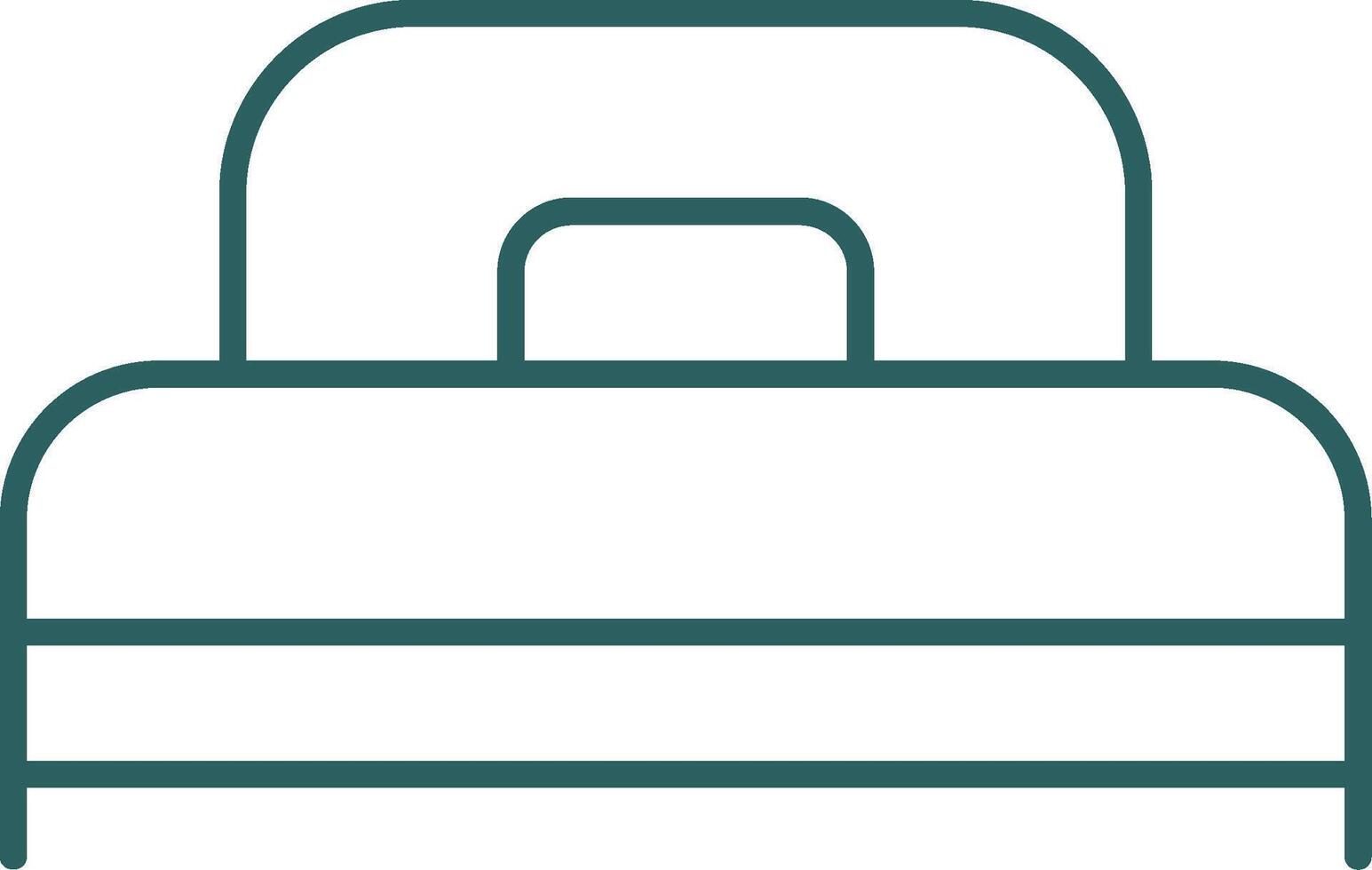 Single Bed Line Gradient Icon vector