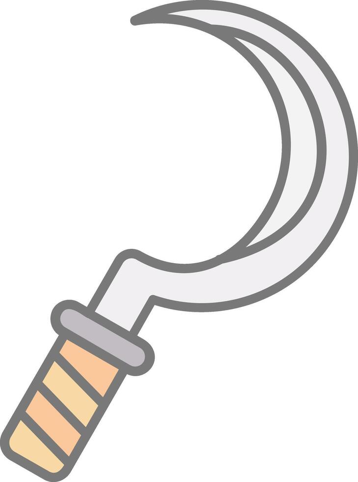 Sickle Line Filled Light Icon vector