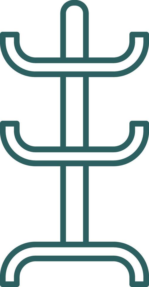 Coat Rack Line Gradient Icon vector