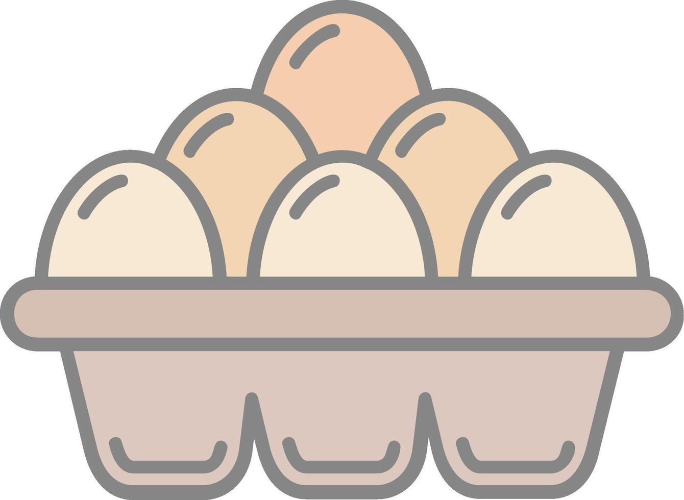 Eggs Line Filled Light Icon vector