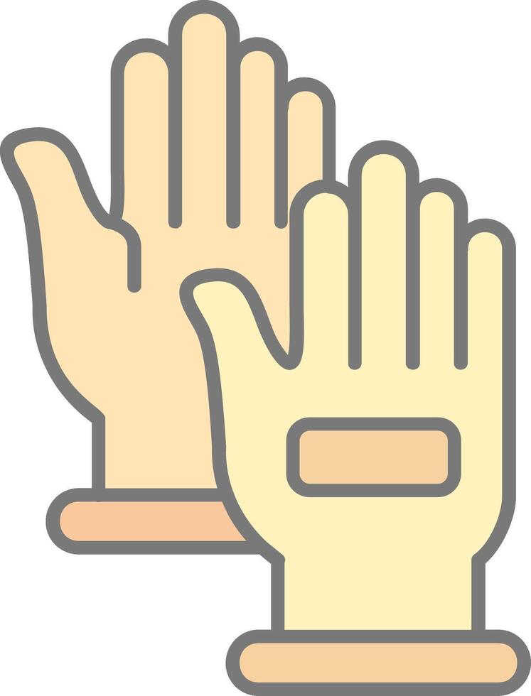 Hand gloves Line Filled Light Icon vector