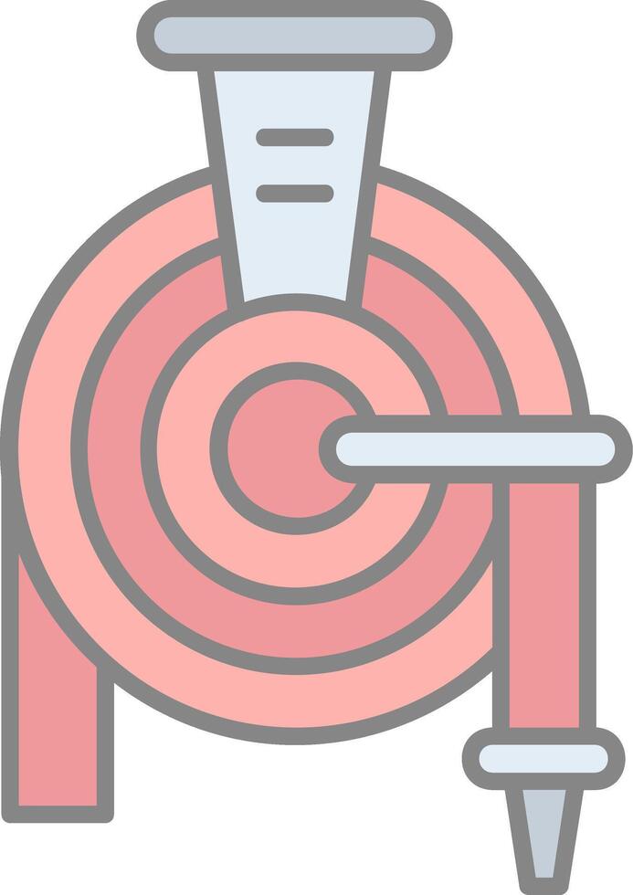 Hose Line Filled Light Icon vector