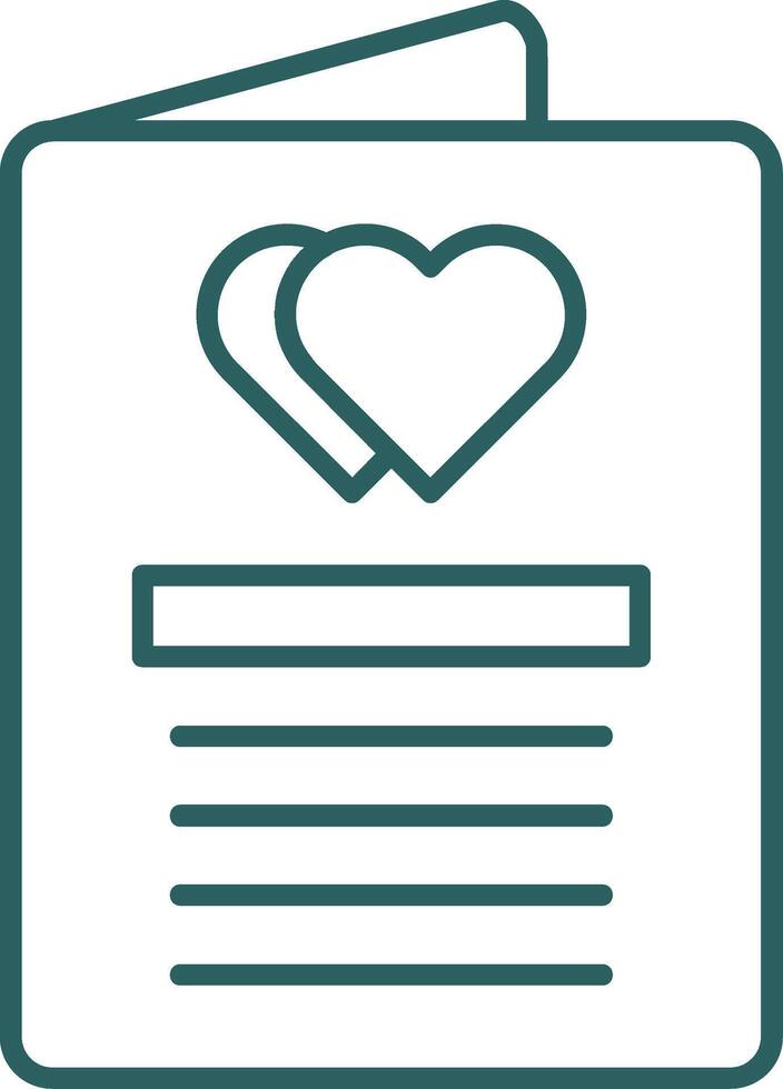 Wedding Invitation Line Gradient Icon vector
