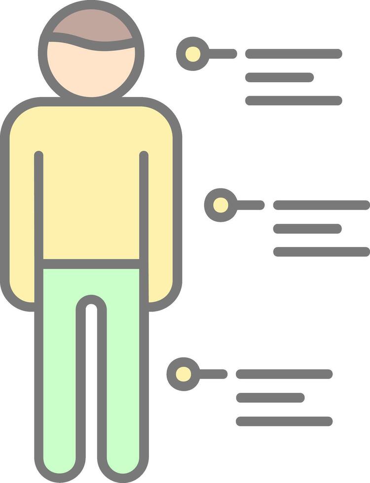 Person Line Filled Light Icon vector
