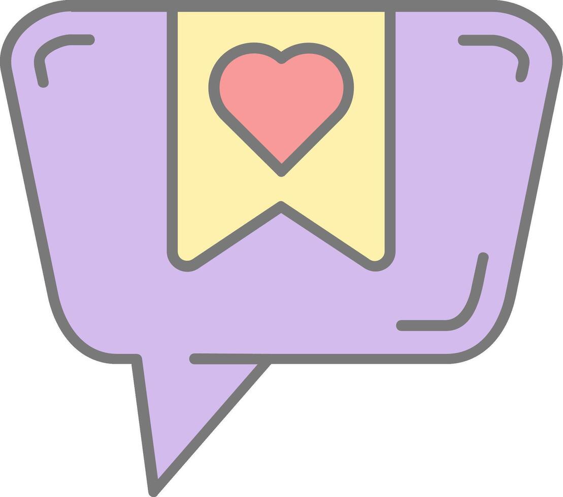 Favourite Line Filled Light Icon vector