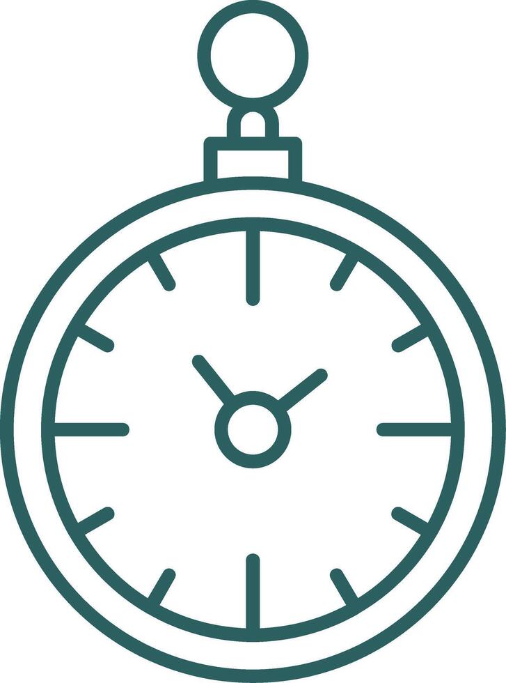 Pocket Watch Line Gradient Icon vector