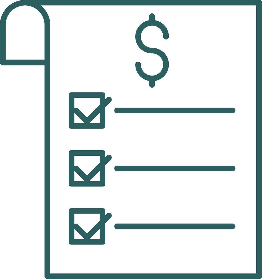 Financial Information Line Gradient Icon vector