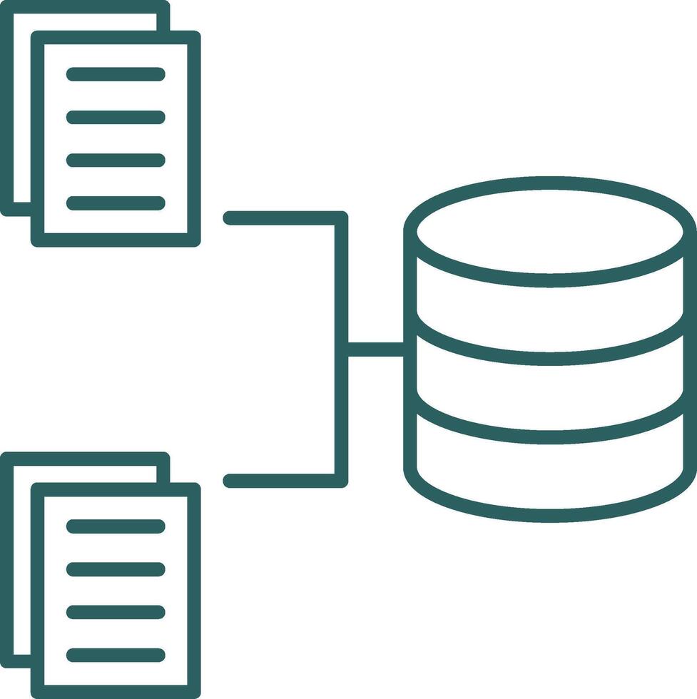 Data Collection Line Gradient Icon vector
