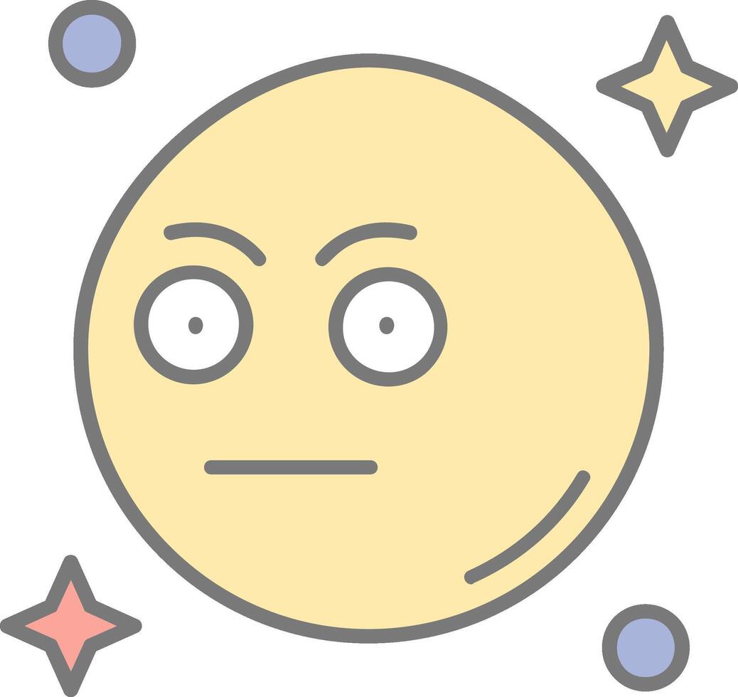 Embarrassed Line Filled Light Icon vector