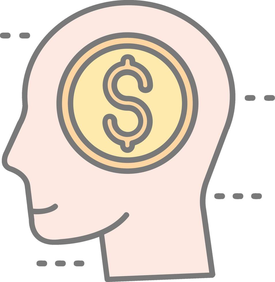 Greed Line Filled Light Icon vector