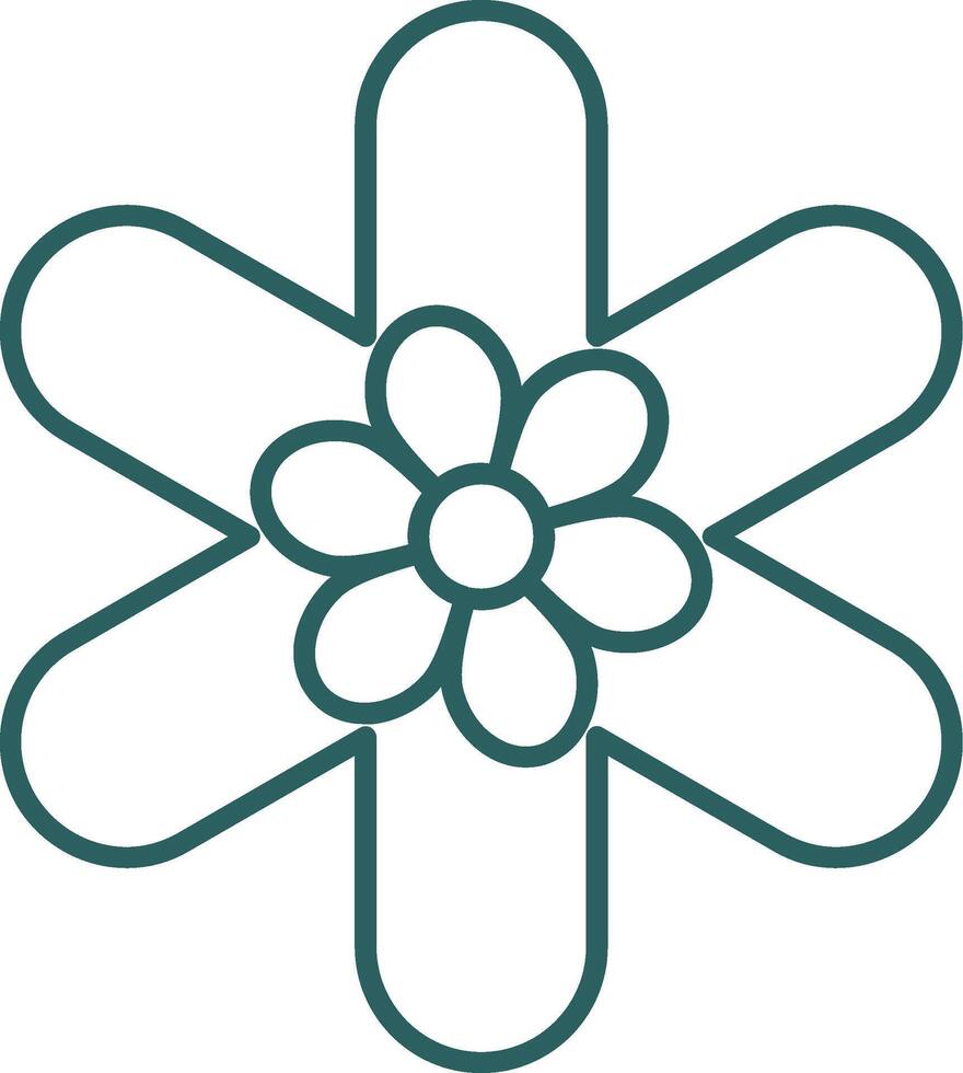 Gallardia Line Gradient Icon vector