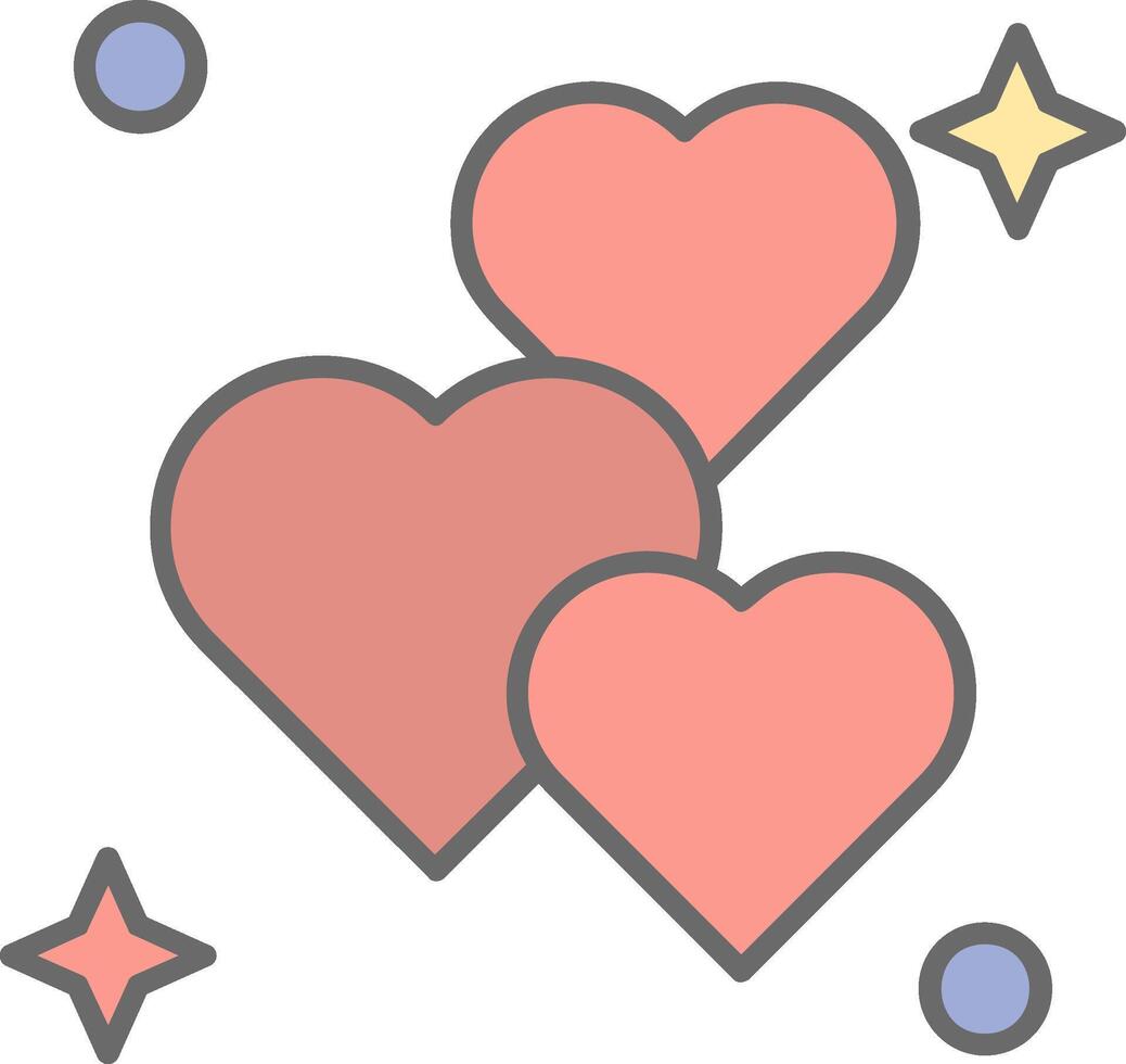 Love Line Filled Light Icon vector