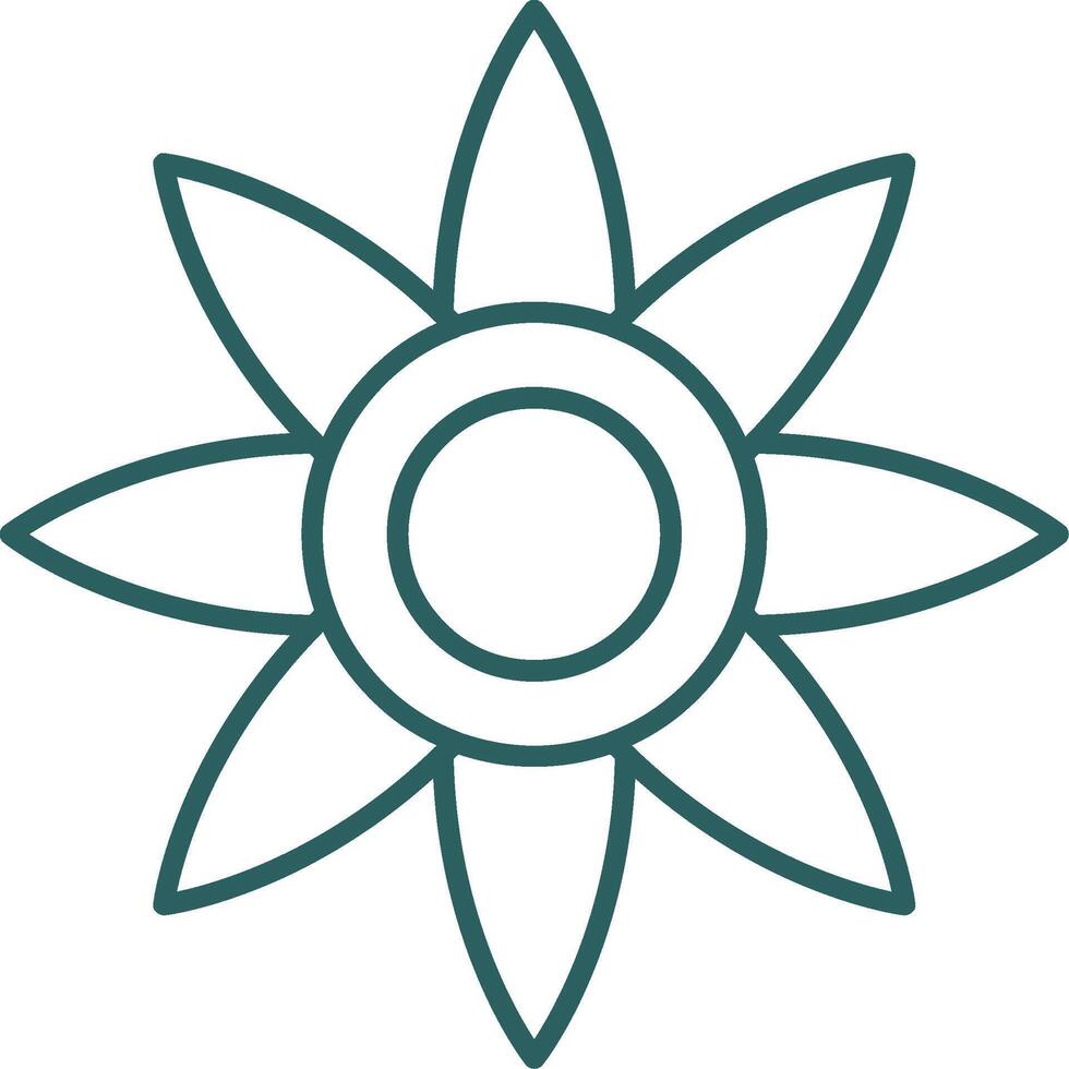 Poinsettia Line Gradient Icon vector