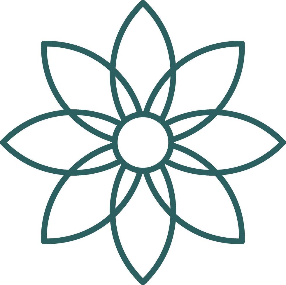 Dandelion Line Gradient Icon vector